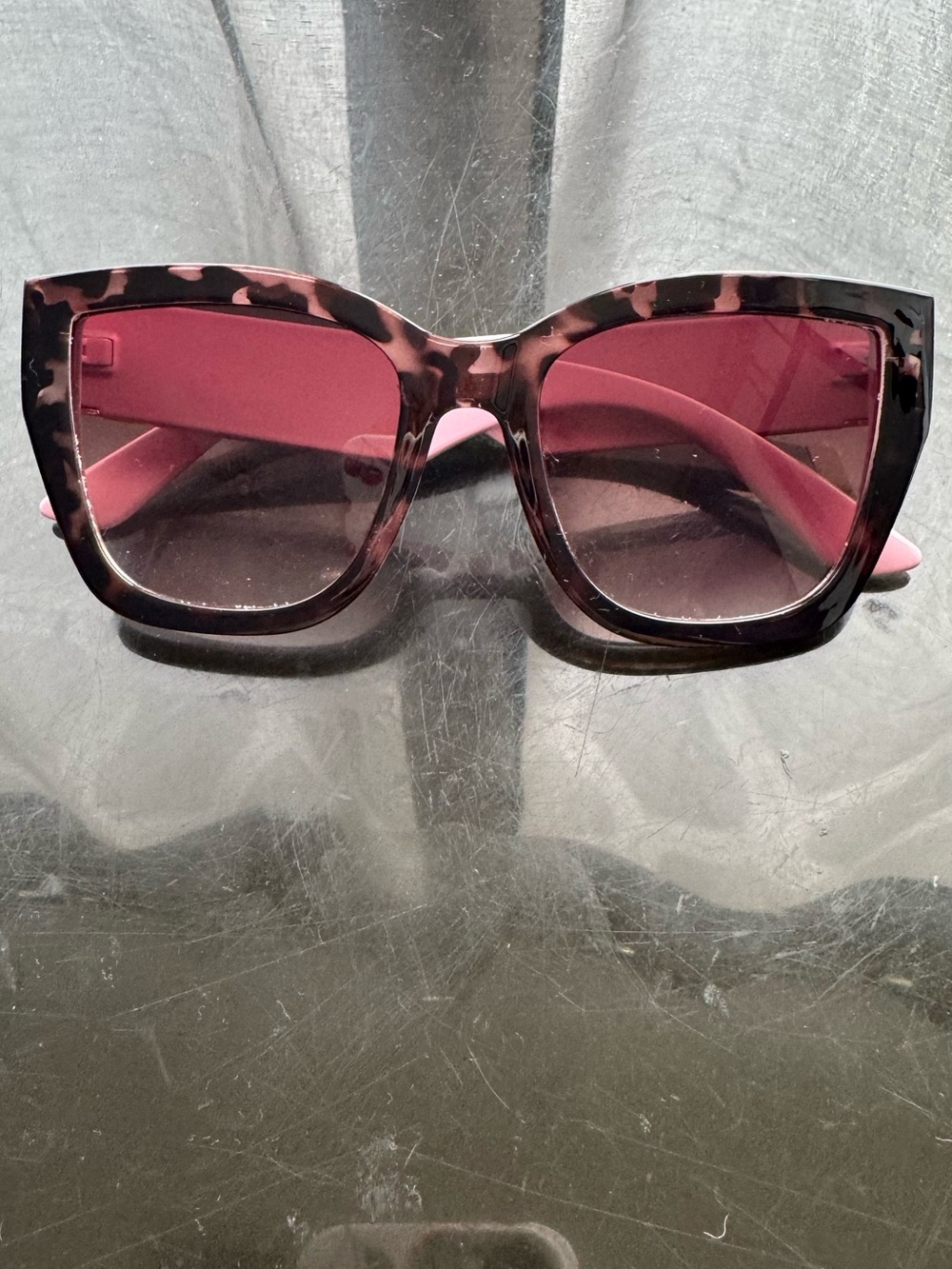 Jones New York Pink Tortoiseshell Square Sunglasses